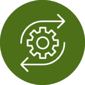 Engranaje con flechas circulares